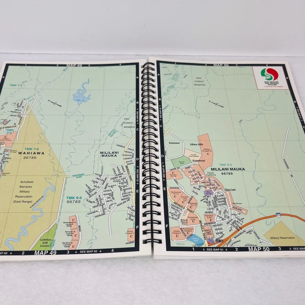 1997 TMK Maps Oahu Hawaii Streets & Condos Spiral Map Book Vintage Atlas